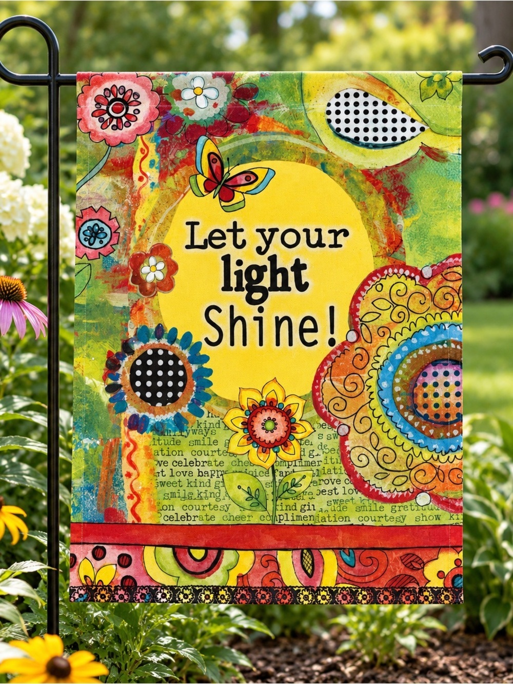Garden Flag Let Your Light Shine Inspirational Briarwood Lane Sue Zipkin 12.5x18